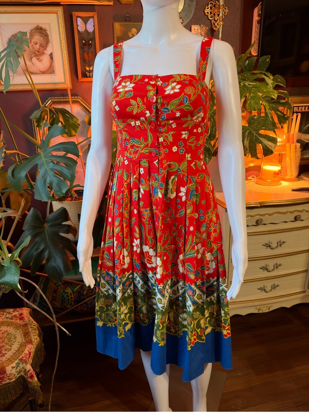 Tory Burch Fernanda Samba Batik Flower Dress Size 0
